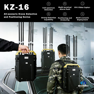 comprar Detector de drones portátil ligero y portátil con 6 horas de duración de la batería para militares y seguridad Fabricación en línea