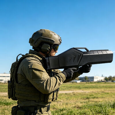 comprar Pistola antirona portátil con detección omnidireccional de 360° Operación de banda completa de 400 MHz a 6.2 GHz y rango efectivo de contramedida de 2 km Fabricación en línea