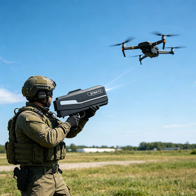 kopen Een lichtgewicht handgevoelig drone-jammergeweer met een frequentie van 2,4 GHz tot 5,8 GHz en een bereik van 1000 meter. online vervaardiging