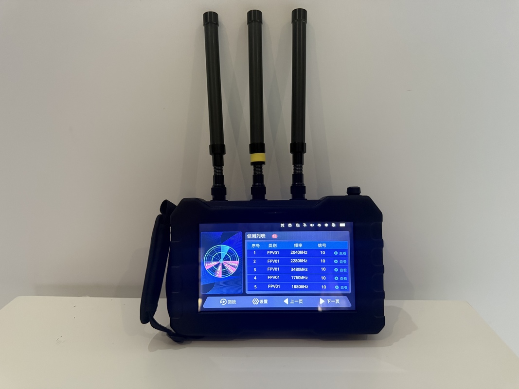 Portable Handheld Drone Detector with 7-inch Touchscreen 1.5 km Detection Radius and 32 GB Memory Card